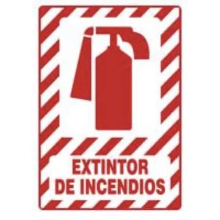 Accuform Safety Sign FIRE EXTINGUISHER 10 in x SHMFXG419XV